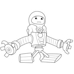 Lars G.O Giant Go Jetters Free Coloring Page for Kids