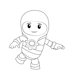 Lars G.O Suit in Bee Mode Go Jetters Free Coloring Page for Kids