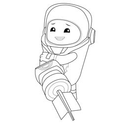 Lars in his G.O Dive Go Jetters Free Coloring Page for Kids