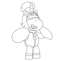 Ubercorn Chef's hat Go Jetters Free Coloring Page for Kids