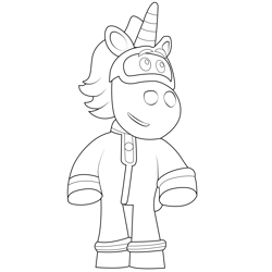 Ubercorn with G.O Suit Go Jetters Free Coloring Page for Kids