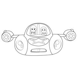 Vroomster Go Jetters Free Coloring Page for Kids