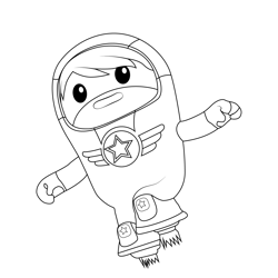 Xuli Rocket Shoe Go Jetters Free Coloring Page for Kids