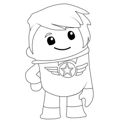 Xuli as Pilot Go Jetters Free Coloring Page for Kids