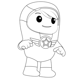 Xuli ready to fly Go Jetters Free Coloring Page for Kids
