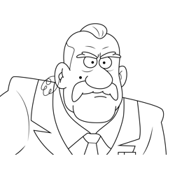 Agent Powers Gravity Falls Free Coloring Page for Kids