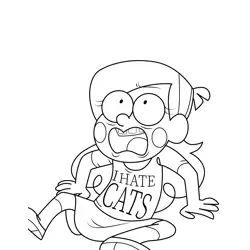 Anti Mabel Gravity Falls Free Coloring Page for Kids