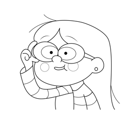 Candy Chiu Gravity Falls Free Coloring Page for Kids