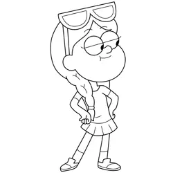 Corn Maze Girl Gravity Falls Free Coloring Page for Kids