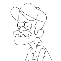 Davey Gravity Falls Free Coloring Page for Kids