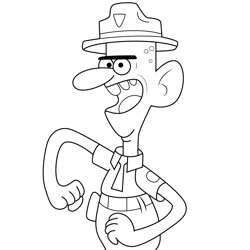 Deputy Durland Gravity Falls Free Coloring Page for Kids