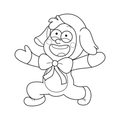 Dipper Doing the Lamby Lamby Dance Gravity Falls Free Coloring Page for Kids