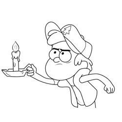 Dipper Pines with Burning Candle Gravity Falls