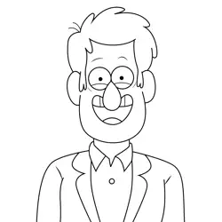 Doug Gravity Falls Free Coloring Page for Kids