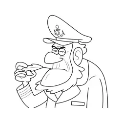 Earl Gravity Falls Free Coloring Page for Kids