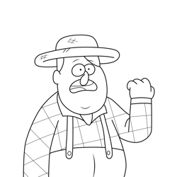 Emmet Gravity Falls Free Coloring Page for Kids