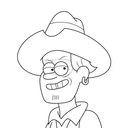 Gary Gravity Falls Free Coloring Page for Kids
