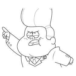 Gideon Gleeful Angry Gravity Falls Free Coloring Page for Kids