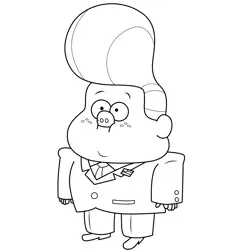 Gideon Gleeful Gravity Falls Free Coloring Page for Kids