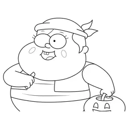Gorney Gravity Falls Free Coloring Page for Kids