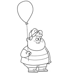 Hank's son Gravity Falls Free Coloring Page for Kids