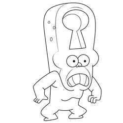 Keyhole Gravity Falls Free Coloring Page for Kids