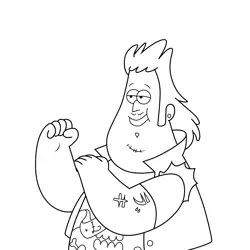 Reggie Gravity Falls Free Coloring Page for Kids