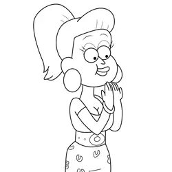 Reggie's Fiancee Gravity Falls Free Coloring Page for Kids