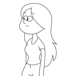 Rosanna Gravity Falls Free Coloring Page for Kids