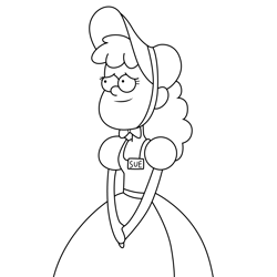 Sue Gravity Falls Free Coloring Page for Kids