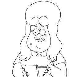 Susan Wentworth  Gravity Falls Free Coloring Page for Kids