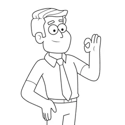 Tad Strange Gravity Falls Free Coloring Page for Kids