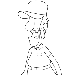 Tate McGucket Gravity Falls Free Coloring Page for Kids