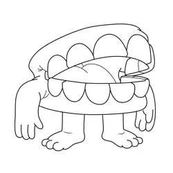 Teeth Gravity Falls Free Coloring Page for Kids