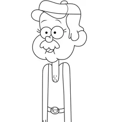 Tyler Cutebiker Gravity Falls Free Coloring Page for Kids