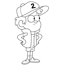 Tyrone Gravity Falls Free Coloring Page for Kids