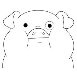 Waddles Stare Gravity Falls Free Coloring Page for Kids