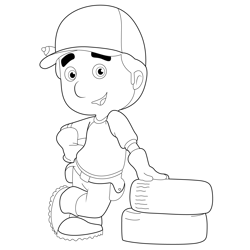 Handy Manny Style Free Coloring Page for Kids