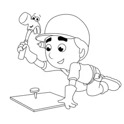 Meister Manny Lightbox Free Coloring Page for Kids