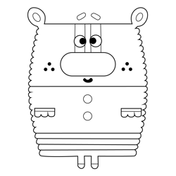 Badger Hey Duggee Free Coloring Page for Kids