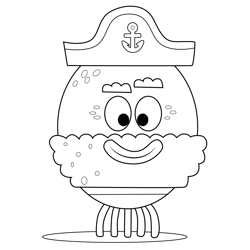 Betty's Grandad Hey Duggee Free Coloring Page for Kids