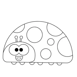 Ladybird Hey Duggee Free Coloring Page for Kids
