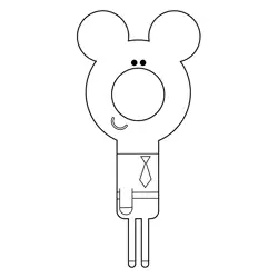 Norrie's Dad Hey Duggee Free Coloring Page for Kids