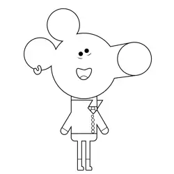 Norrie's Gran Hey Duggee Free Coloring Page for Kids