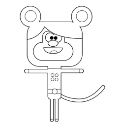 Square Monkey Hey Duggee Free Coloring Page for Kids
