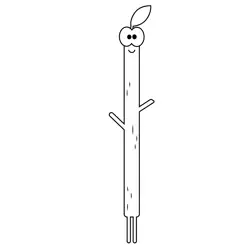 Stick Insect Hey Duggee Free Coloring Page for Kids