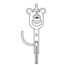 Tall Monkey Hey Duggee Free Coloring Page for Kids