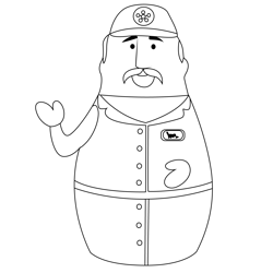 Truck Driver Free Coloring Page for Kids