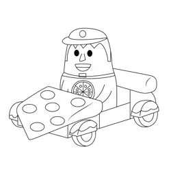 Unlockable Pizza Guy Free Coloring Page for Kids