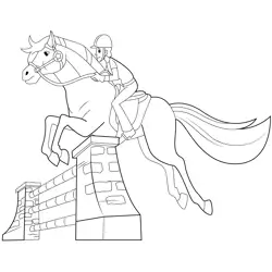 Horseland 1 Free Coloring Page for Kids